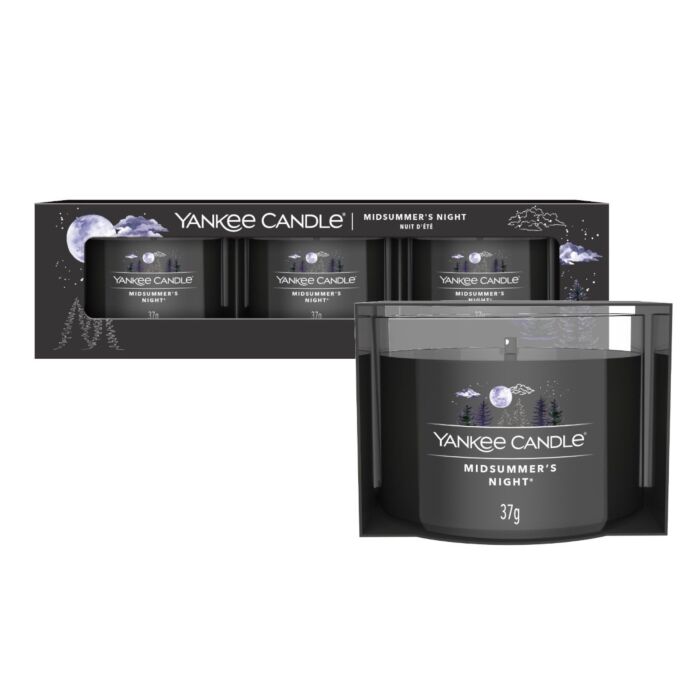Yankee Candle - 3 Filled Votive Candles - Midsummers Night